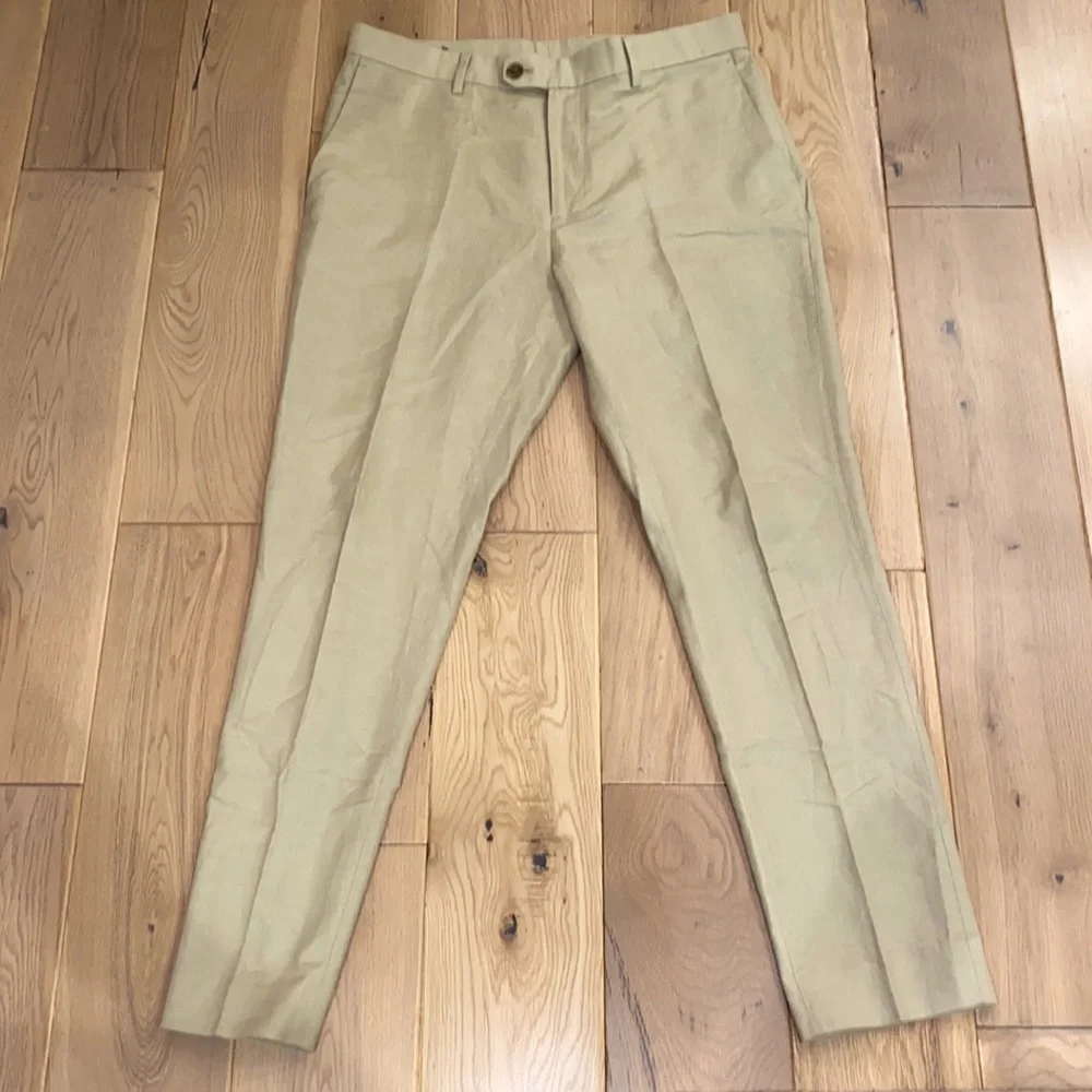 Banana republic cotton linen sage pants